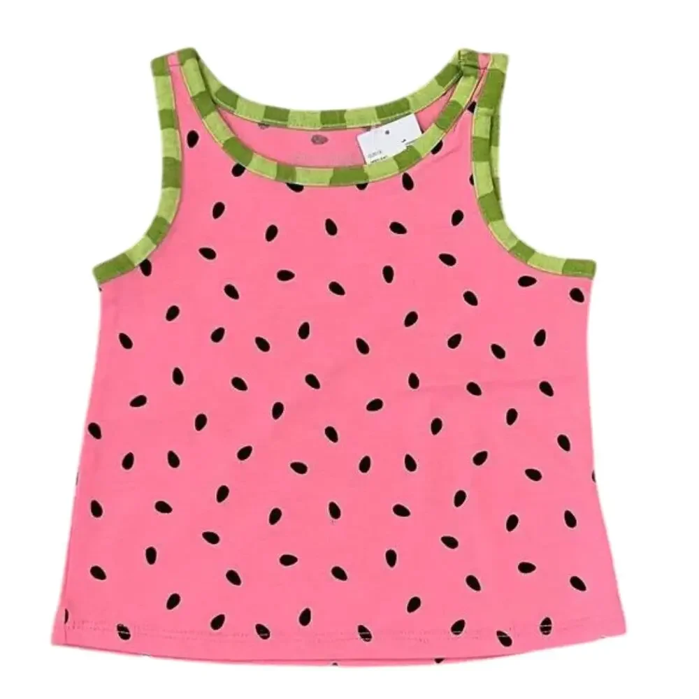 NWT Children's Place Pink Watermelon Tank & Black Short Outfit